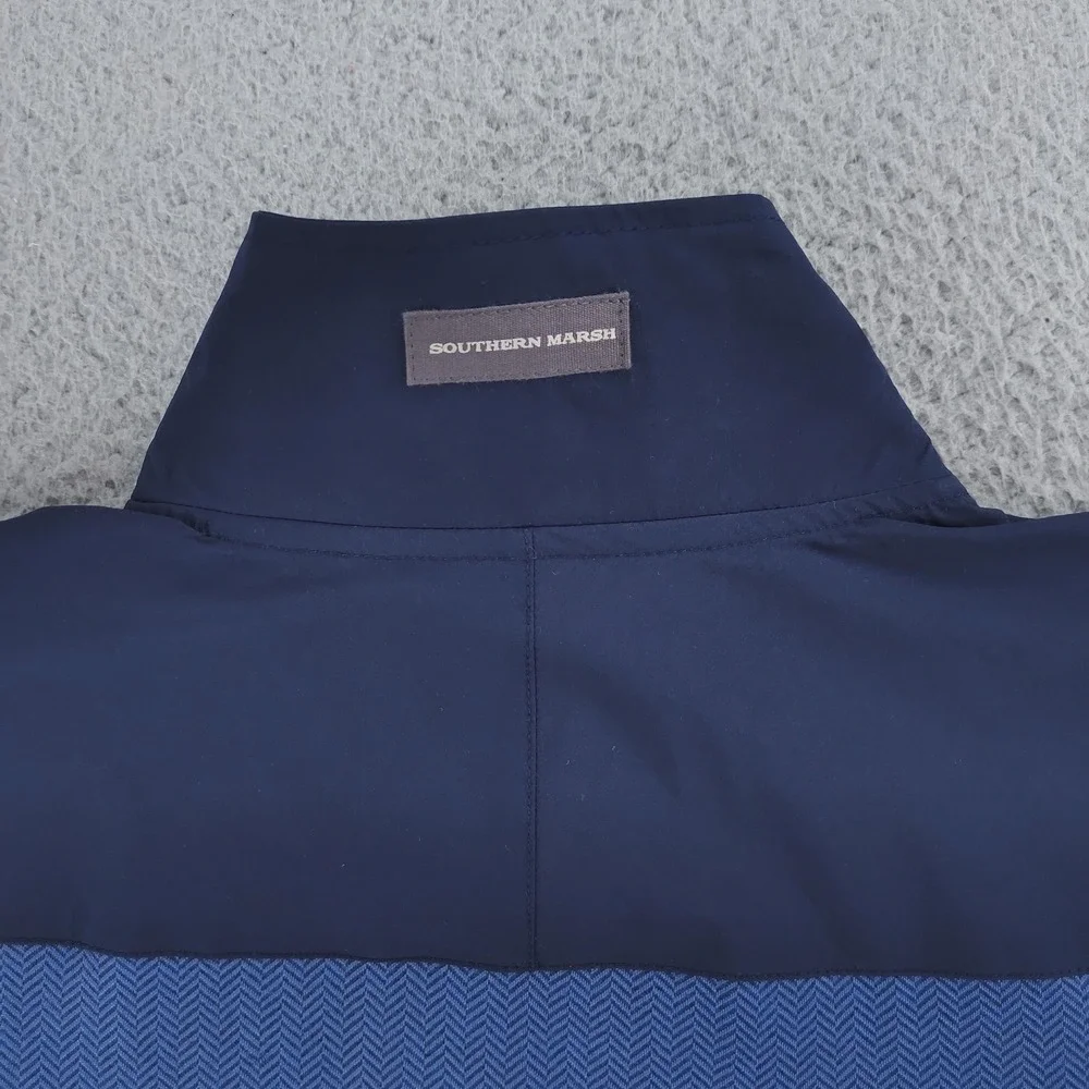 Southern Marsh FieldTec Karst Pullover Mens Small Blue Quarter Zip Stretch